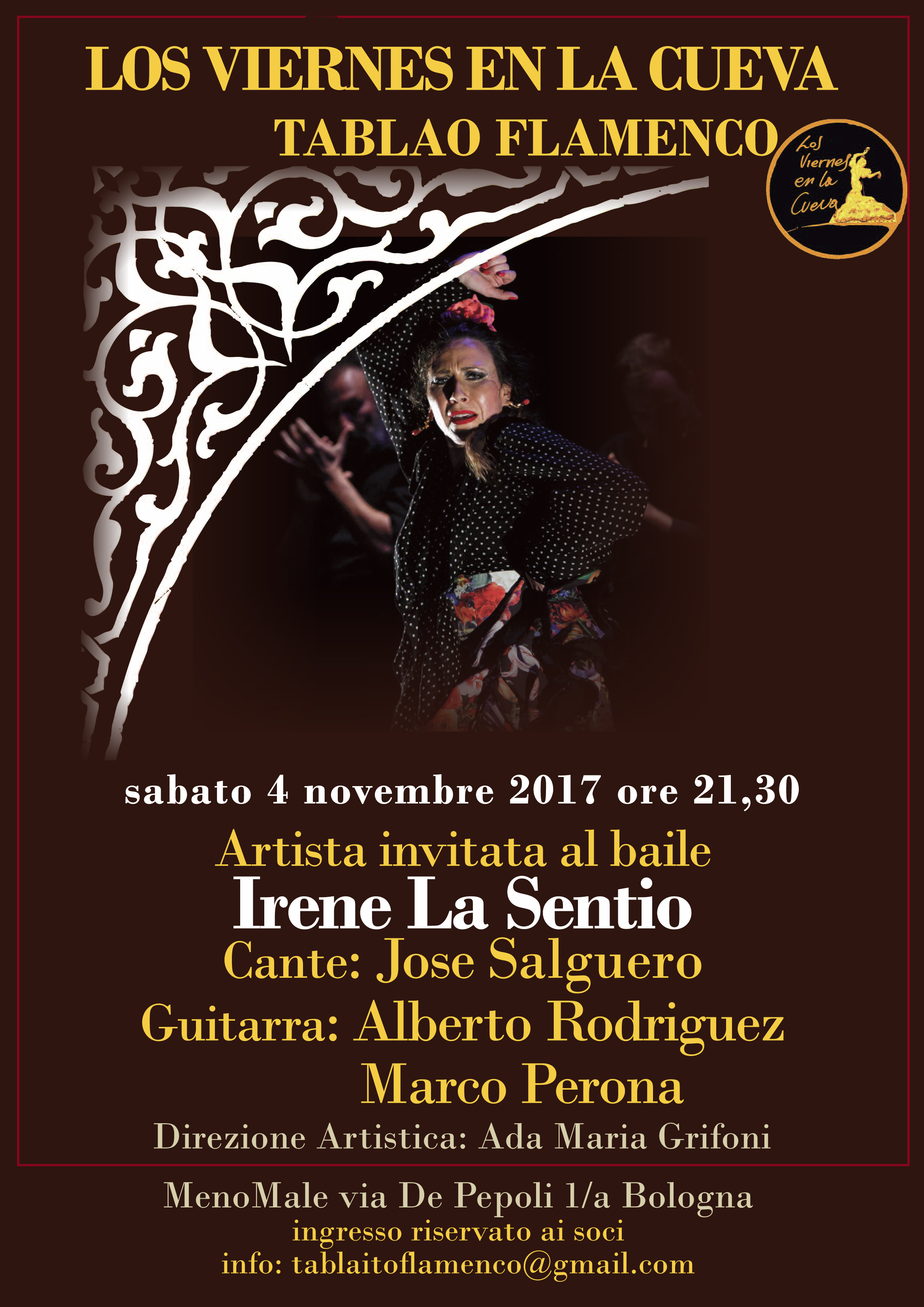 tablao flamenco Bologna centro Los Viernes en la Cueva