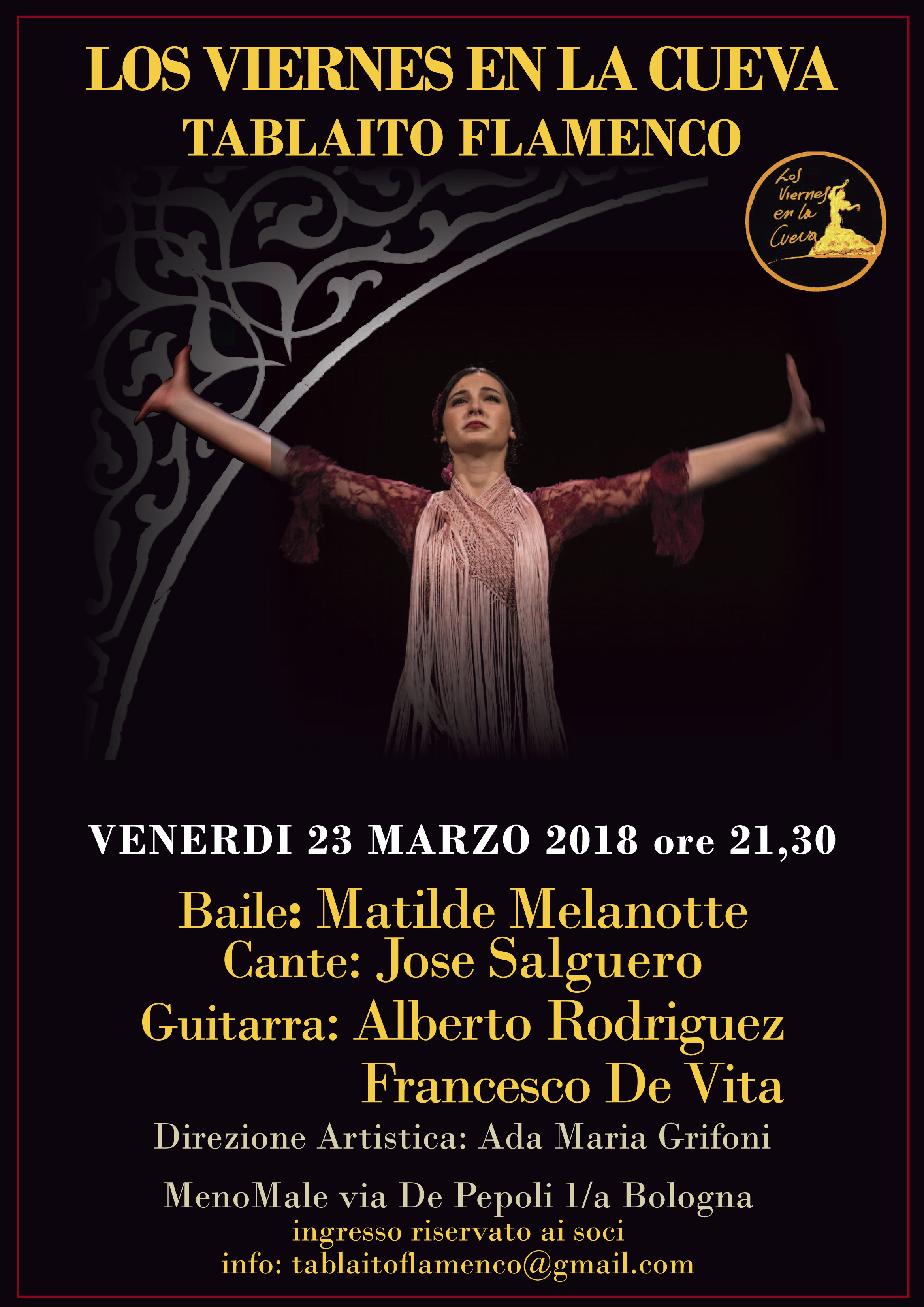 tablao flamenco Bologna centro Los Viernes en la Cueva