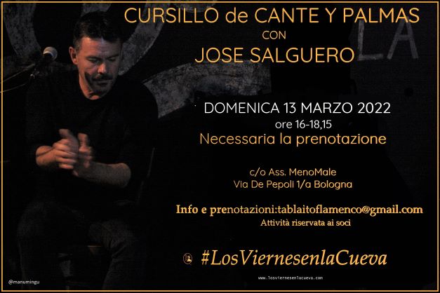 los viernes en la cueva, tablao, corsi di flamenco, Bologna, Jose Salguero, Alberto Rodriguez