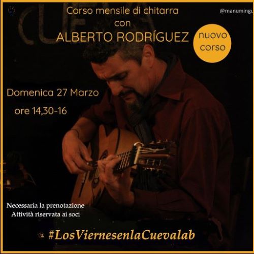 Los Viernes en la Cueva, flamenco, Bologna, lezioni di chitarra flamenca, Alberto Rodríguez 