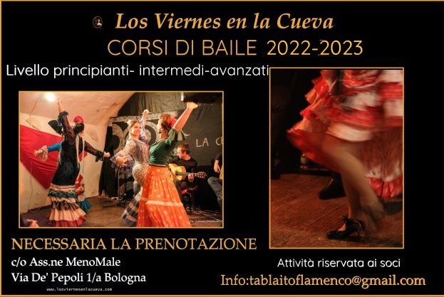 los viernes en la cueva, tablao, corsi di flamenco, Bologna,Ada Maria Grifoni