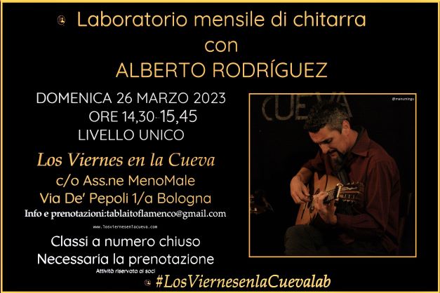 los viernes en la cueva, tablao, corsi di flamenco, Bologna,Ada Maria Grifoni, Alberto Rodríguez, Flamenco Bologna, corsi di flamenco Bologna centro storico