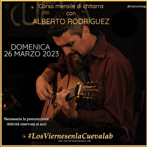 los viernes en la Cueva, Flamenco Bologna, corsi di flamenco Bologna, flamenco Bologna centro storico, Alberto Rodríguez 