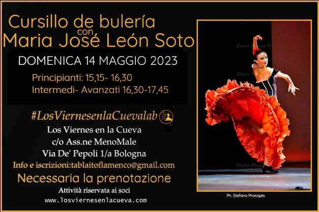 los viernes en la cueva, tablao, maria jose leon soto,corsi di flamenco, Bologna,Ada Maria Grifoni, corso di flamenco bologna, flamenco bologna centro storico